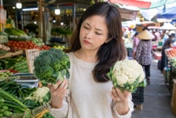 Bông cải trắng hay bông cải trắng nhiều chất bổ hơn?