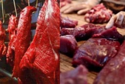Ra chợ thấy thịt bò treo trên cao và thịt bò đặt trên bàn, nên chọn loại nào?
