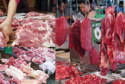 Vì sao ngoài chợ người bán thường treo thịt bò lên cao, còn thịt lợn lại để trên bàn?
