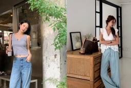 Công thức mix quần jeans ống rộng cho mùa hè: Mặc mát mà vẫn thời thượng
