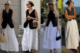 Chỉ với áo gile đen và váy trắng: công thức mặc tối giản mang đậm khí chất “old money”