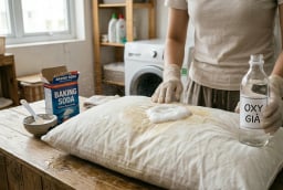 Cách làm sạch ruột gối ố vàng chỉ sau một lần giặt, phòng ngủ thơm mát hơn hẳn