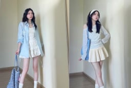 Mặc màu xanh dương mùa hè thế nào để vừa tươi tắn vừa thanh lịch?