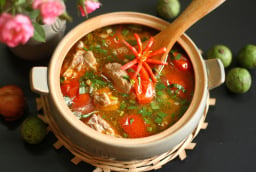 Cách nấu canh sấu sườn non ngon