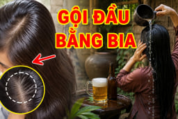 Mẹo dùng bia ủ tóc, kích thích tóc con mọc tua tủa, không bết dính