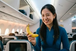 Tại sao tiếp viên hàng không luôn mang theo quả chuối lên máy bay? Sự thật bất ngờ ít ai biết
