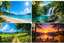 Quiz: Chọn 1 khung cảnh mùa hè bạn yêu thích nhất để khám phá khả năng vượt khó của bản thân