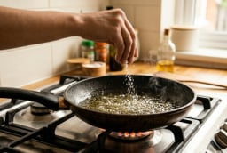 Thả một nhúm muối vào dầu nóng trước khi rán: Mẹo nhỏ giúp món ăn ngon hơn