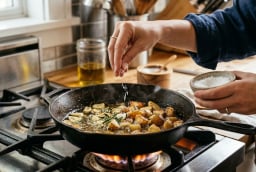 Vì sao những người đầu bếp thường rắc một chút muối vào chảo trước khi rán?
