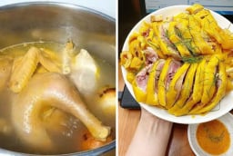 Cách luộc gà ngon, thịt dai ngọt , không nứt da, không đỏ xương