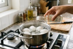 Cho vài giọt giấm vào nồi luộc trứng: Không chỉ giúp bóc vỏ dễ hơn mà còn mang lại nhiều lợi ích bất ngờ