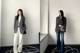 Màu xám lên ngôi trong xu hướng officecore, mang đến vẻ thanh lịch và quyền lực cho phụ nữ hiện đại