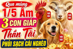 Qua mùng 1/5 Âm, 3 con giáp Thần Tài phủi sạch cái nghèo