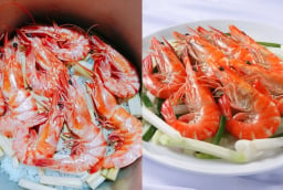 Cách luộc tôm không dùng nước, thịt chắc ngọt, đỏ au
