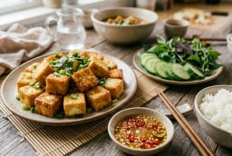Cách chiên đậu phụ vàng đều, giòn bên ngoài, mềm bên trong mà không dính chảo