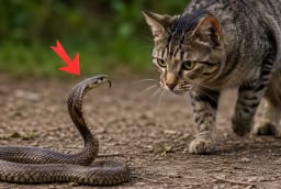 Tại sao mèo không sợ rắn, găp là lấn công, kể cả rắn độc?