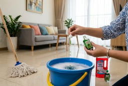 Cho vài giọt dầu gió vào nước lau nhà: Mẹo nhỏ giúp nhiều gia đình thích thú