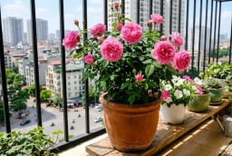 Mẹo trồng hoa hồng trên ban công, hoa đua nhau nở, quanh năm rực rỡ