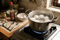 Cách luộc trứng chín tới và mẹo bóc vỏ cực róc