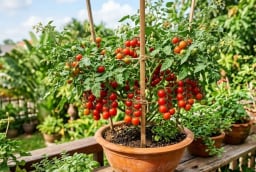 Mẹo trồng cà chua trong chậu, quả sai trĩu cành