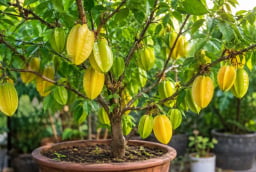 Trồng cây khế trong chậu: Mẹo hay để cây nhanh có quả,  quả chín vàng trĩu cành, không bị rụng sớm