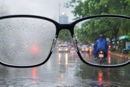 Mẹo chống mờ kính mắt ngày mưa gió: Làm đúng cách, nhìn rõ hơn khi ra đường