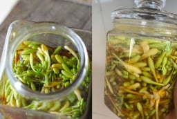 Cách làm hoa đu đủ đực ngâm mật ong để được lâu