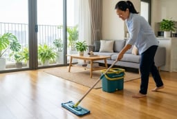 Cách lau nhà sạch bóng, cả tuần không bám bụi