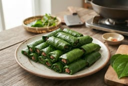 Cách cuốn chả lá lốt ngon xanh mướt 10 cái như 1 nhìn là muốn ăn ngay
