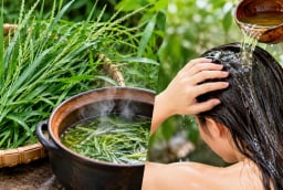 Vì sao nhiều người mách nhau gội đầu bằng nước cỏ mần trầu?