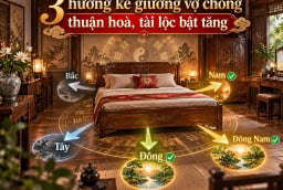 3 hướng kê giường vợ chồng thuận hoà, tài lộc bật tăng