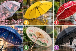 Chọn 1 chiếc ô bạn muốn cầm khi trời mưa