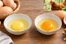 Trứng gà lòng đỏ màu nhạt thì ngon bổ hơn màu đậm, có đúng không?