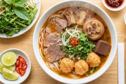 Cách nấu bún bò Huế chuẩn vị, nguyên liệu đơn giản