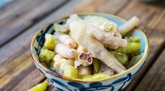 Chân gà ngâm giấm vừa chua vừa ngọt, hết sạch mùi hôi, thơm ngon ai cũng thích