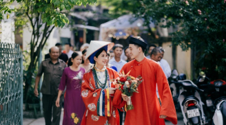 Cặp đôi 9X diện cổ phục triều Nguyễn trong ngày cưới vừa đẹp vừa lạ mắt