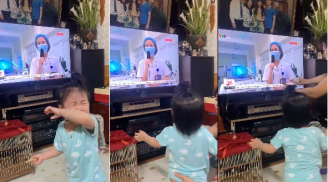 Em bé khóc nức nở vì thấy mẹ trên tivi: Mẹ em đang tham gia chống dịch Covid-19 ở Bắc Giang