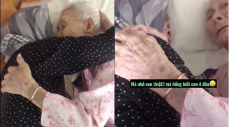 Xúc động khoảnh khắc mẹ 105 tuổi gặp con gái 84 tuổi sau 4 tháng giãn cách xã hội