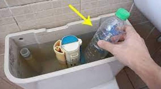 Đặt chai nhựa vào bể chứa nước của bồn cầu, lợi ích tuyệt vời, cả đàn ông và phụ nữ đều cần