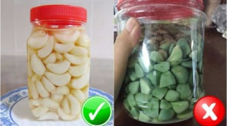 Tỏi ngâm giấm xanh đậm mất ngon: Thêm 1 bước tỏi trắng giòn, để lâu không hỏng