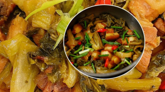 Cách làm ba chỉ kho dưa đậm vị, thơm ngon, hao cơm