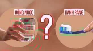 Sáng ngủ dậy nên uống nước trước hay đánh răng trước?