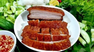 Cách làm thịt ba chỉ rán giòn bì thơm ngon, giòn tan ăn hoài không ngán