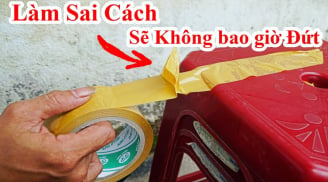 Mẹo cắt băng dính bằng 2 ngón tay, vừa nhanh vừa tiện
