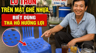 Lỗ tròn trên mặt ghế nhựa, biết dùng tha hồ hưởng lợi