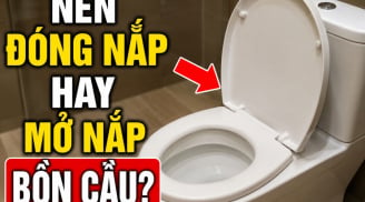 Nên đóng nắp hay mở nắp bồn cầu?