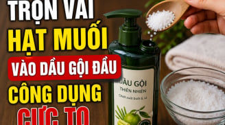 Trộn vài hạt muối vào dầu gội đầu, công dụng cực to