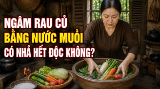 Ngâm rau củ bằng nước muối có nhả hết độc không?