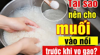 Tại sao nên cho muối vào nồi trước khi vo gạo?