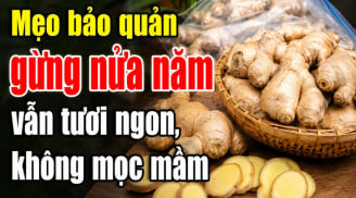 Mẹo bảo quản gừng nửa năm vẫn tươi ngon, không mọc mầm